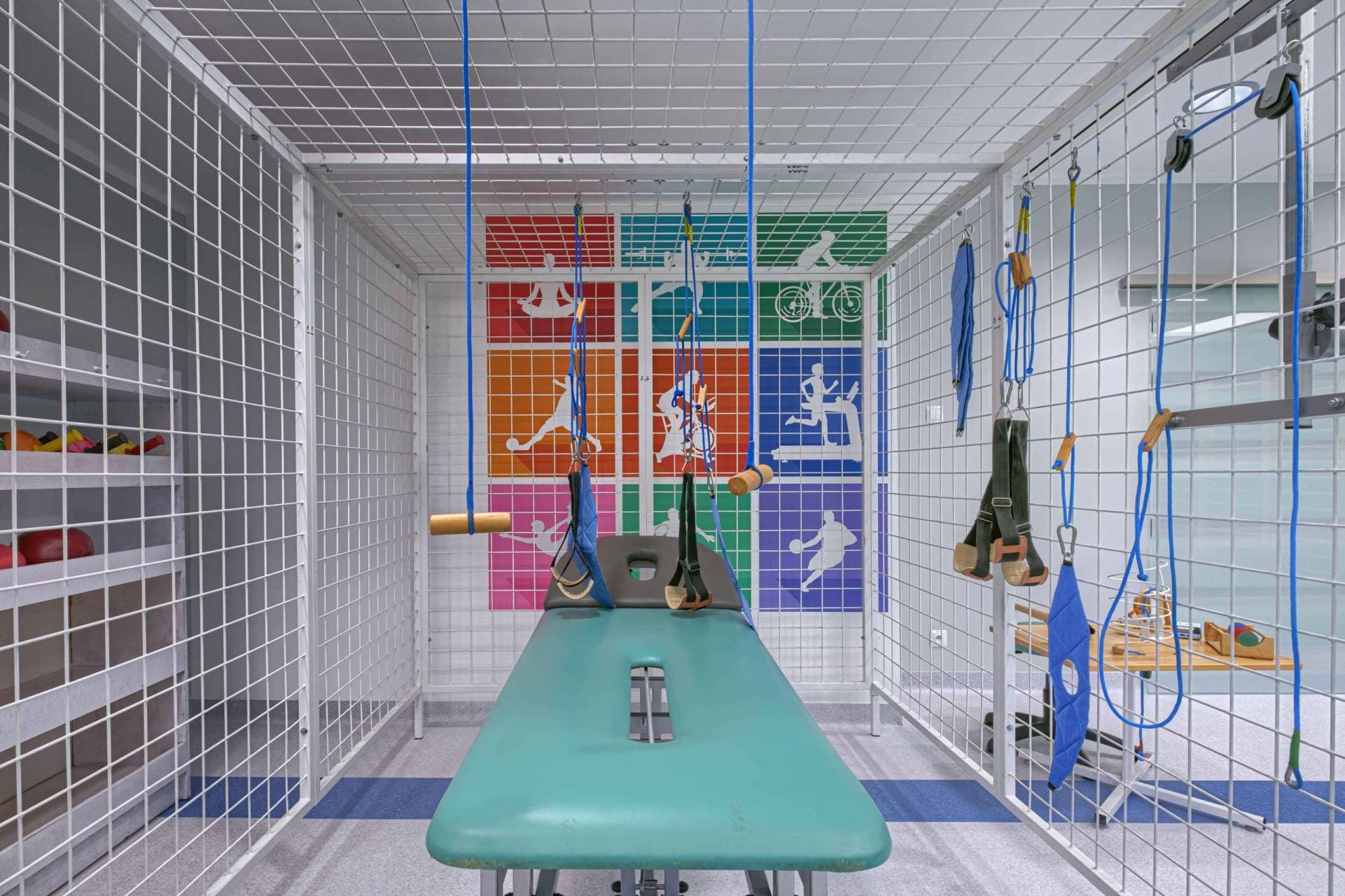 Sala do ćwiczeń w Sanatorium Energetyk w Krynicy-Zdrój