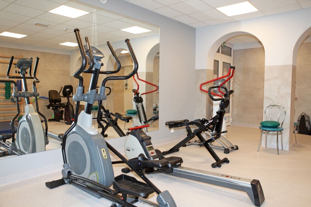 Sala do ćwiczeń w Sanatorium Promień w Ciechocinku